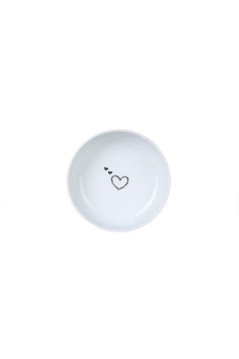 Hermia Juego de 2 Cuencos de Porcelana Blanco y Negro 15 cm Hermia Juego de 2 Cuencos de Porcelana Blanco y Negro 15 cm